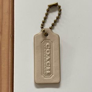 Coach Beige Leather Tag NEW